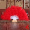 1pcs Soft Fluffy Lady Burlesque Wedding Hand Fancy Dress Costume Dance Feather Fan Chinese Fan Folding Fan