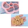 8 Pack Cookie Cutters Cookie Embossing Molds Flower Shaped Baking Tools Biscuit Molds PP Material for DIY Baking Cookie
