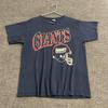 Vintage New York Giants Logo 7 T Shirt Mens XL Blue Cotton Graphic NFL Tee 90s