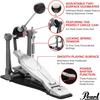 Pearl P-1030 Pearl Drum Single Pedal Eliminator Solo “BLACK” Round Cam Duo Beater