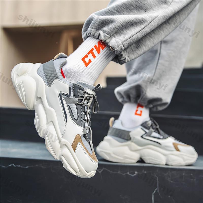 Fashion Platform Men's Sports Shoes Luxury Casual Running Shoe Thick Sole Vulcanized Shoes for Men Designer Sneakers Tenis Masculino