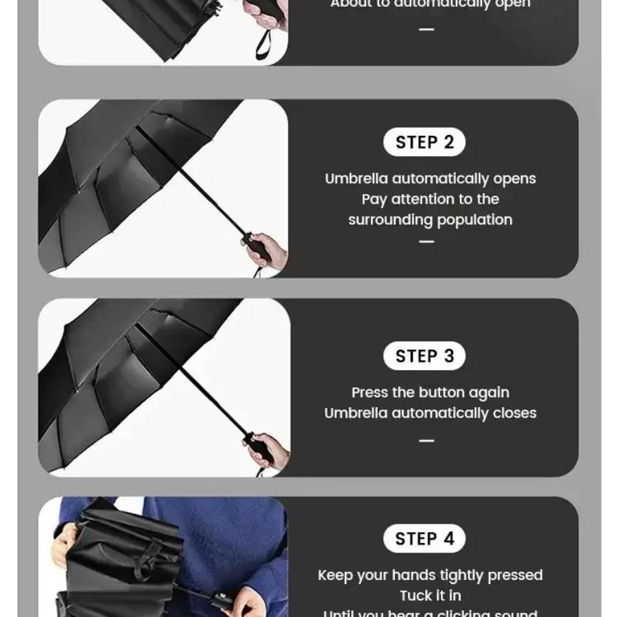 Super Large Foldable Umbrella With Anti UV and Sun Protection, Reinforced With 24 bones, Windproof and Waterproof Large