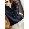Women's Summer New Loose and Thin Temperament Comfortable Top Medium Sleeve Knitted Sweater Women's