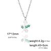 12 Birth Months Flower Necklace Stainless Steel White Green Enamel Daisy Rose Cosmos Pendant Neck Chains Birthday Gift