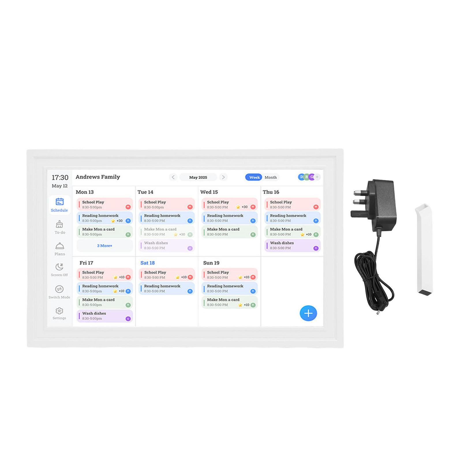 

15.6 Inch Smart Family Digital Calendar 1920x1080 HD Interactive Touchscreen Family Planner Calendar with APP Cloud Photo Frame