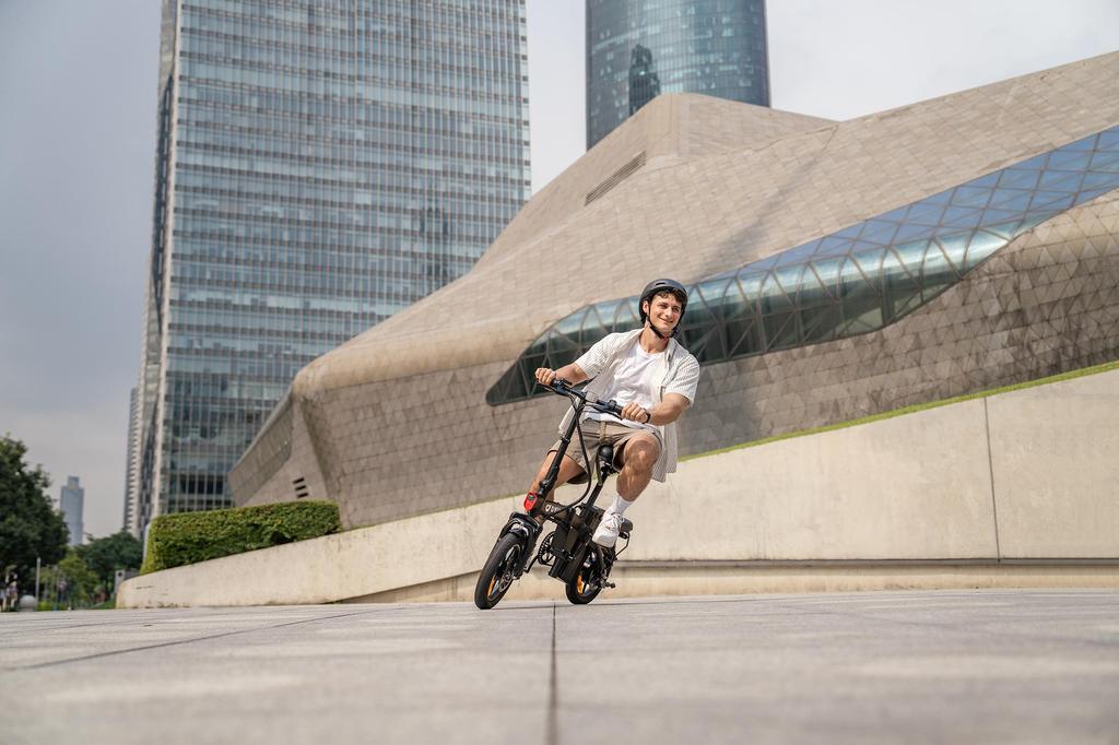 DYU A5 Elektrische fiets 14 inch 350W opvouwbare elektrische fiets 25 km/u snelheid 48V 7,5AH lithium-ionbatterij 60 km maximaal bereik Outdoor E-bike