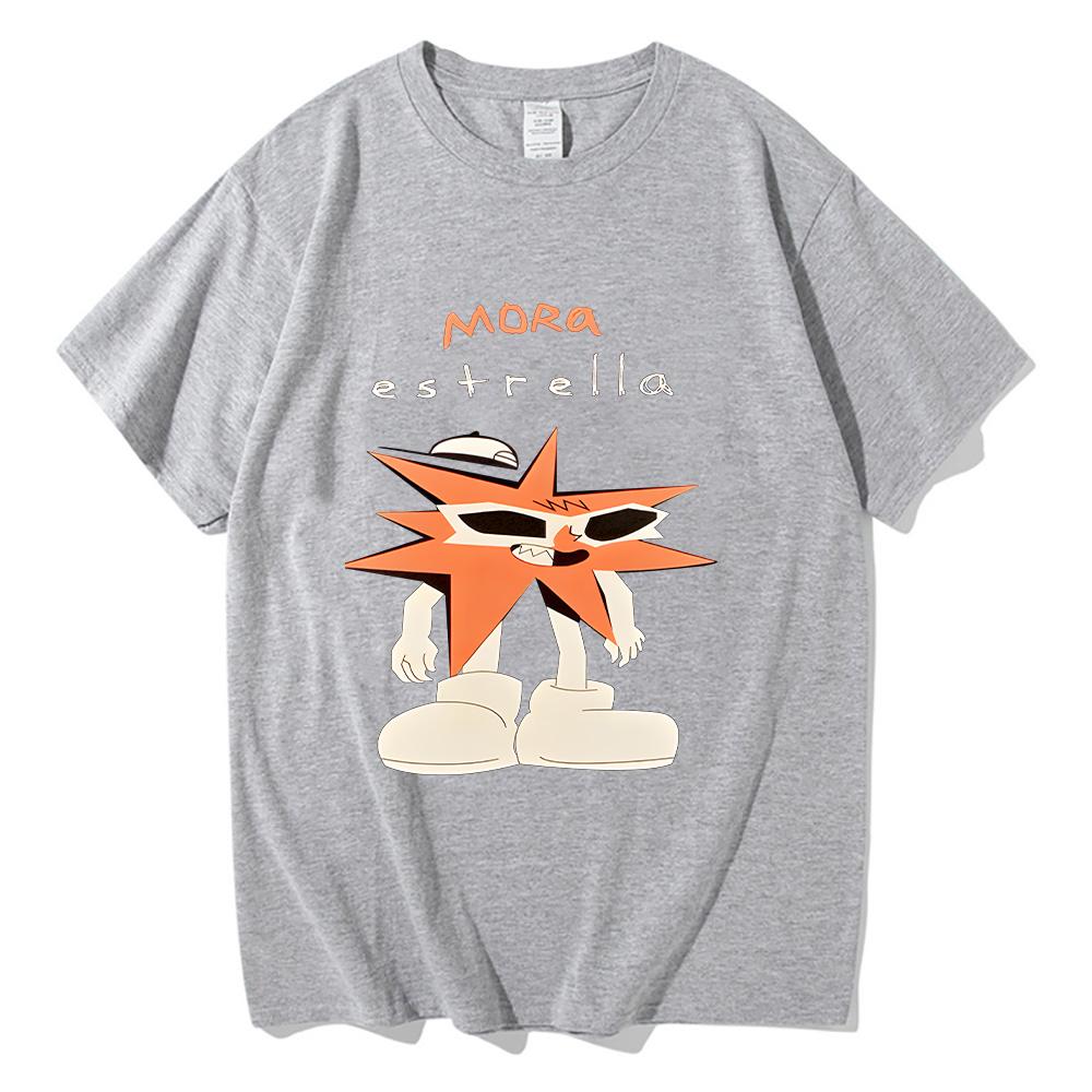 Mora Estrella One Sided Tshirt Cotton Unisex GarUnisext Oversized Fashion Versatile Tee Shirt Harajuku Design Casual Tops Clothes