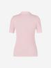 LORDLOAR Slim Ribbed Collar Knit Pink