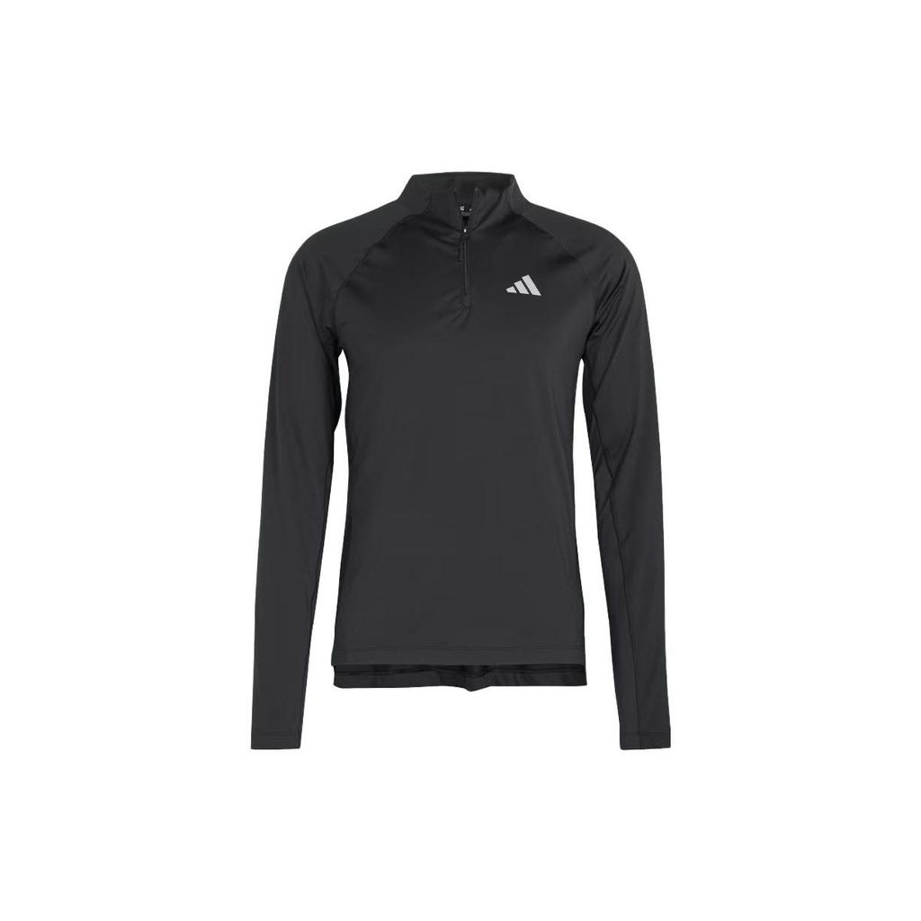 Adidas Gym Training 1/4-Zip Long Sleeve Tee Black Men Streetwear IP4468