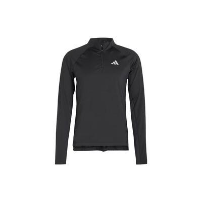 Fitness-Training 1/4-Reißverschluss Langarm-T-Shirt Schwarz Herren Streetwear IP4468