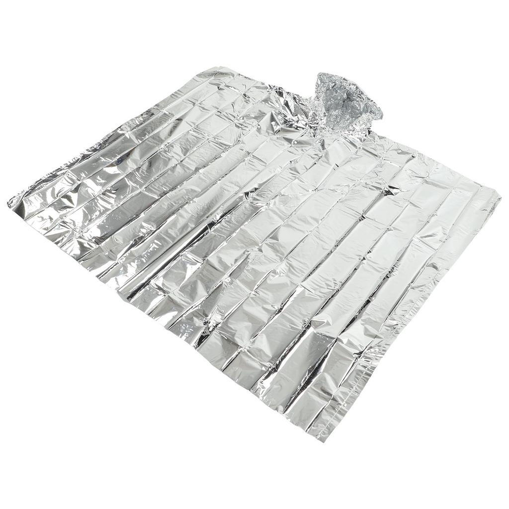 Emergency Ponchos Waterproof Windproof CPP Aluminum Film 0.012mm Thick Silver Reflective Emergency Blankets for Travel