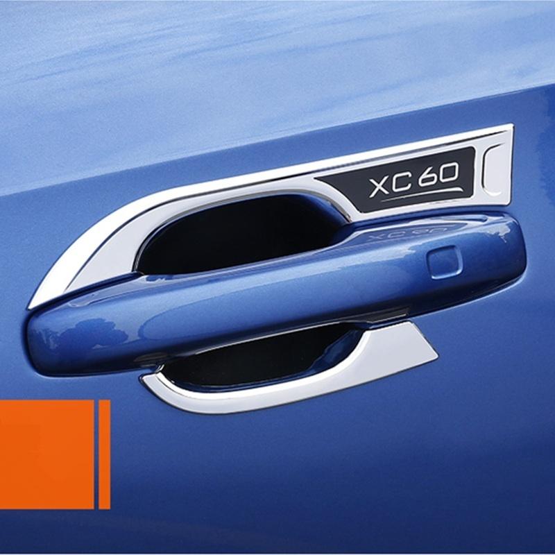 Für XC60 2018 4x Außen Chrom Auto Seitentürgriff Bowl Trim Aufkleber Dekoration