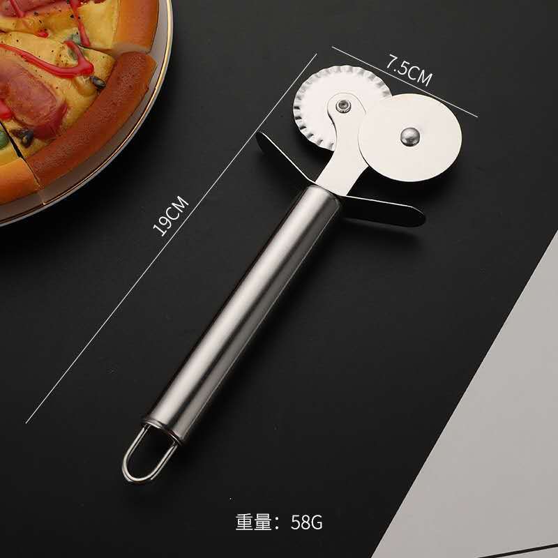 

Pizza Roller Cutter Stainless Steel Single-wheel Pizza Cutter Pizza Cutter Hob Pizza Baking Tools