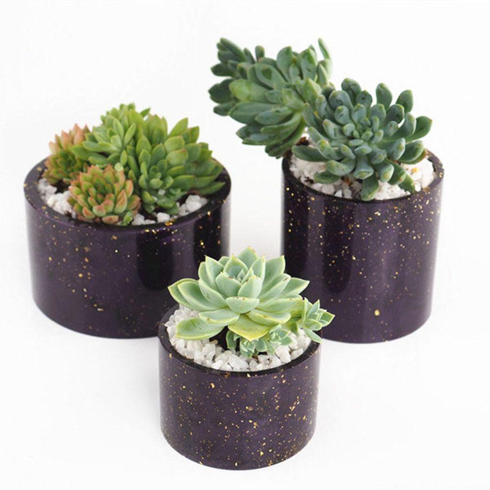 Succulent Flower Pot UV Resin Concrete Cement Silicone Mold Home Decor Clay Molds Casting Mould