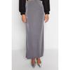 Navy Blue Premium Shiny Surface And Soft Textured Draped Maxi Knitted Skirt Twoaw24et00090