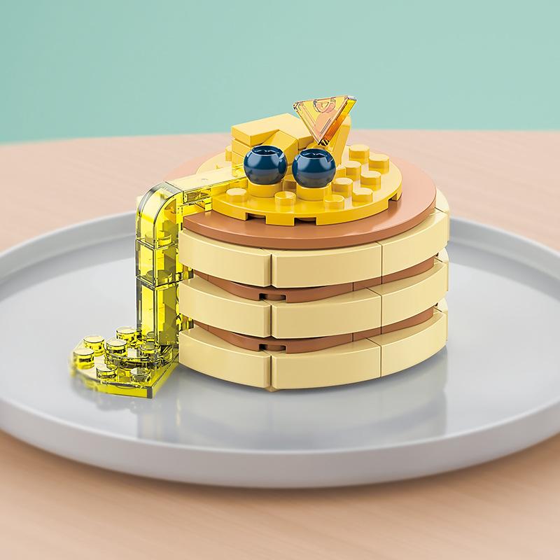 DIY MOC Ciasto Wafel Tost Czekolada Suflet Rolada Szwajcarska Lody Kruche Tartaletki Klocki Model Klocki Zestawy Zestawy Zabawki dla Dzieci