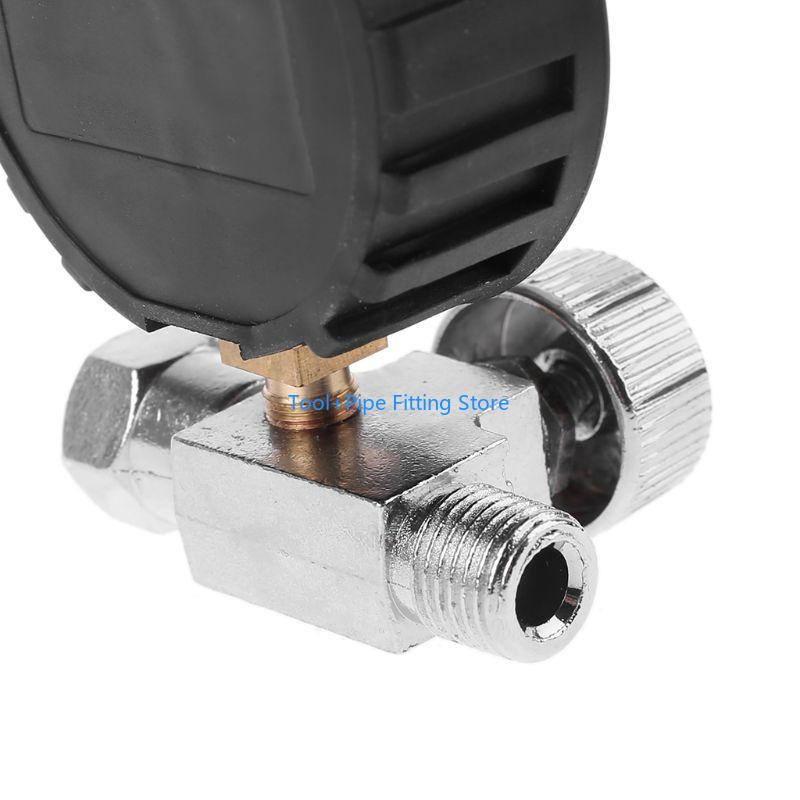 F92B Profesjonalny 1/4" Cyfrowy Kompresor Powietrza Wyświetlacz LCD Regulator Ciśnienia 200PSI Manometr Narzędzie Sterujące Szybkozłącze