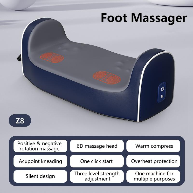 Electric Shiatsu Foot Calf Massager with Heated Kneading Rolling Relaxation Leg Arm Massage Acupuncture Points Multipurpose Gift