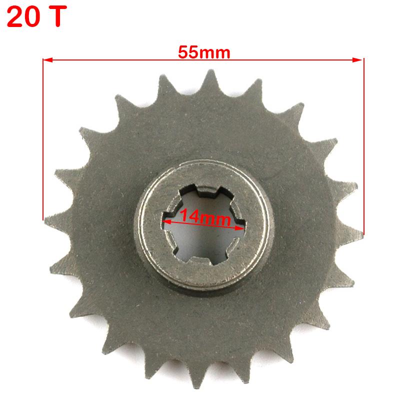 T8F 11T 14T 17T 20T Tooth Front Clutch Gear Box Pinion Sprocket for 47cc 49cc 2 Stroke ATV Quad Dirt Pocket Mini Motor Bike