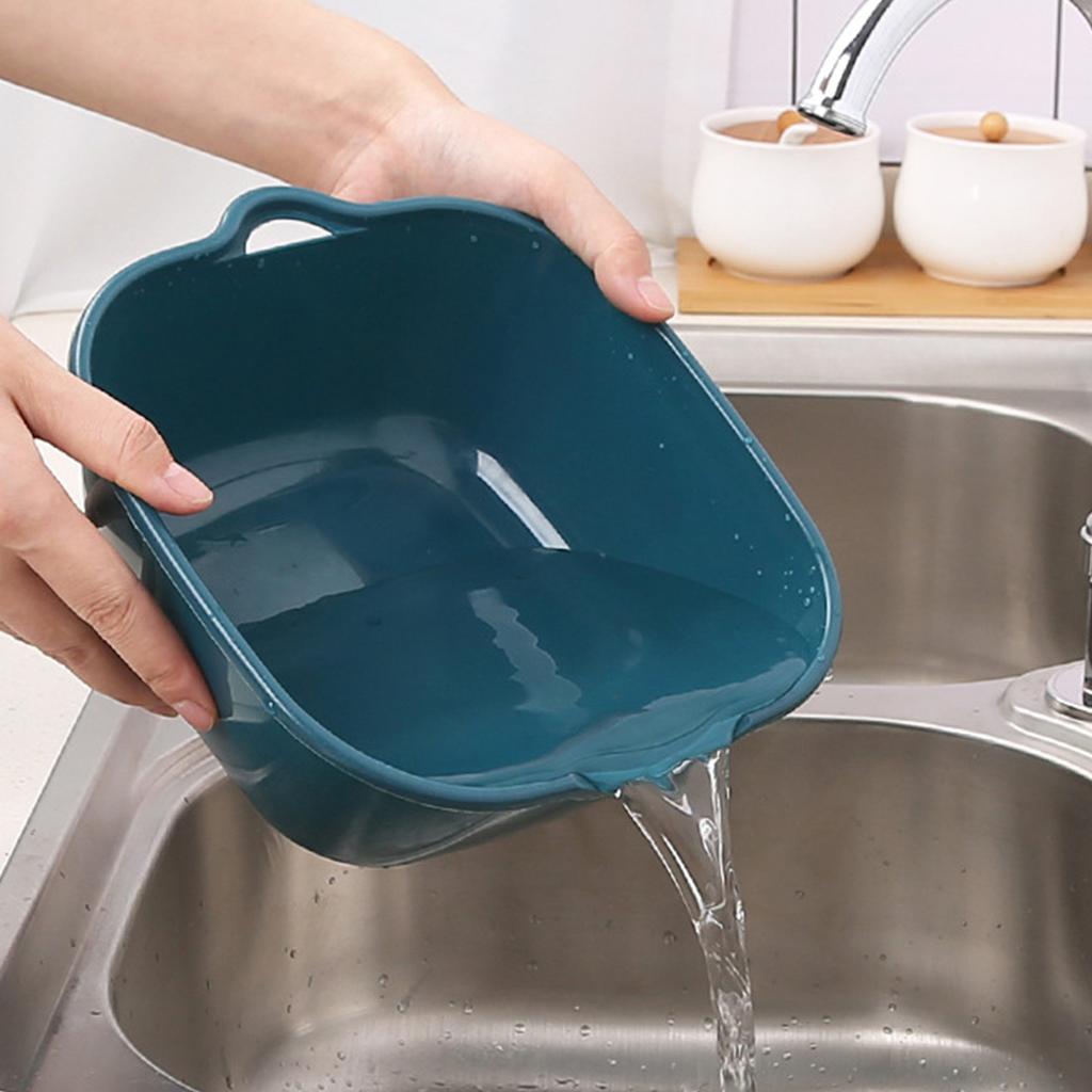 Fruit Vegetable Colander Multi Layer Kitchen Washing Strainer Basket with Hanging Hole for Fruits