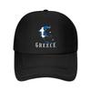 Greece National Country Flag Baseball Cap Wild Ball Hat Custom Hat Fun Hats Beach Bag Unisexs Hats Womens