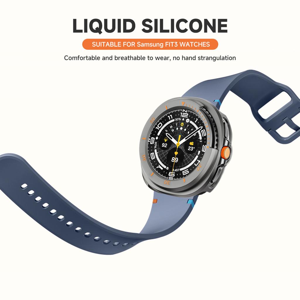 Silicone Band+Protective Case for Samsung Galaxy Watch 8 Classic 46mm Sport Strap Hard PC Bumper No Screen Film Watch Bracelet