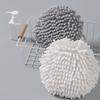 Chenille Hand Towel with Hanging Strap Highly Water Absorbent Soft Superfine Fiber Thickened Reusable Kitchen Bathroom Cleaning Wipe Towel