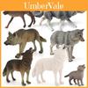 Wild Animal Wolf Pvc Model Set With Static Design For Educational Kids Play