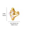Dainty Heart Stainless Steel Rings Women Anti Fading Artificial Pearl Ring Aesthetic Golden Jewelry Vacation Accessories Gift
