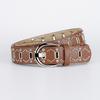 Women Belt Rivet Decor Multi Holes Design Adjustable Length Imitation Leather Belt Faux Leather Punk Style Waistband