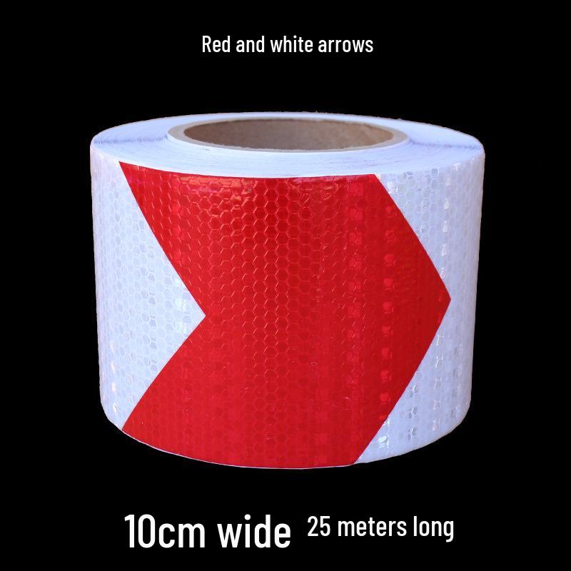 5cm Black Yellow Reflective Honeycomb Arrow Warning Tape Car Sticker