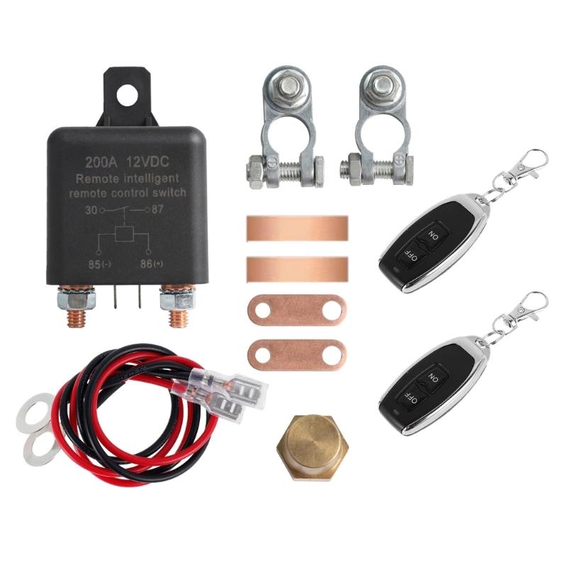 

Battery Disconnect Switch with Wireless Remote Control Auto Disconnect for Enhanced Vehicle Security Battery Protection Set B