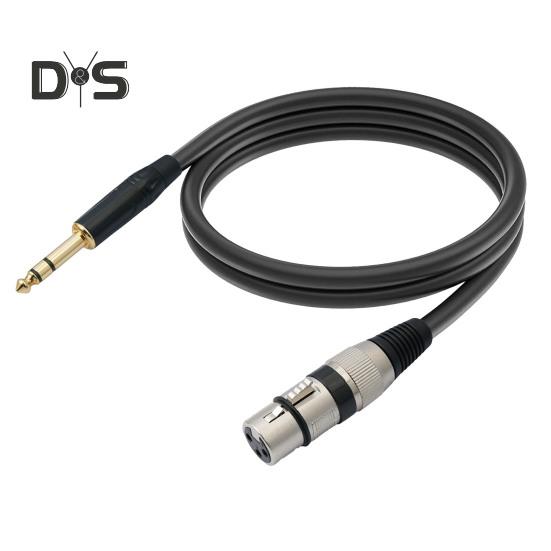 

Аудио кабель 6,35 мм TRS — XLR, стабильная передача, универсальный аудиокабель с защитой от помех и позолоченным разъемом 3M чёрный