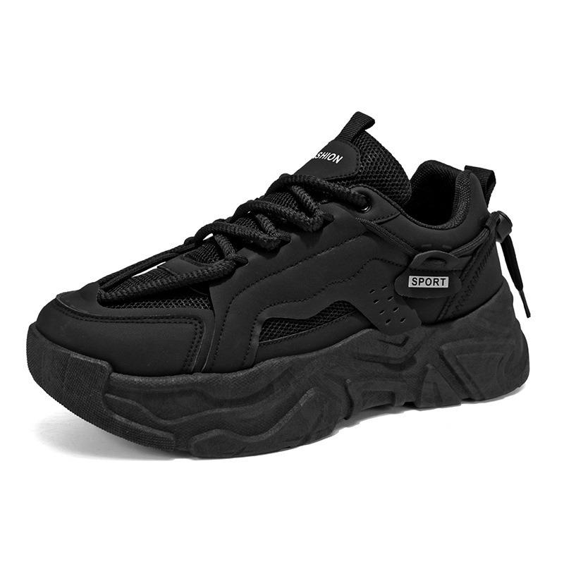 Autumn men's shoes new breathable mesh sports shoes men's trend versatile height increase platform casual shoes men