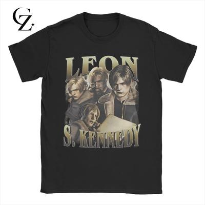 2026 Summer Hot Sale Novelty Leon S Kennedy TShirts Men Crewneck Cotton T Shirt Short Sleeve Tee Shirt Party Clothing Tops Tees