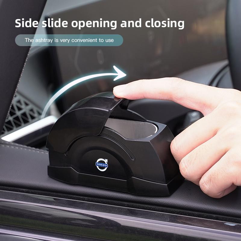 Car Ashtray Cigarette Butt Garbage Box For Volvo Xc60 Xc90 V40 V60 S60 V50 V90 S80 C40 XC40 V70 XC70 C30 EX90 C70 Rdesign