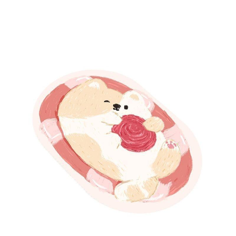 Cartoon Dog Quick Drying Absorbent Non-slip Mat Floor Mat Bathroom Household Toilet Door Mat Rental House Decorative Foot Mat