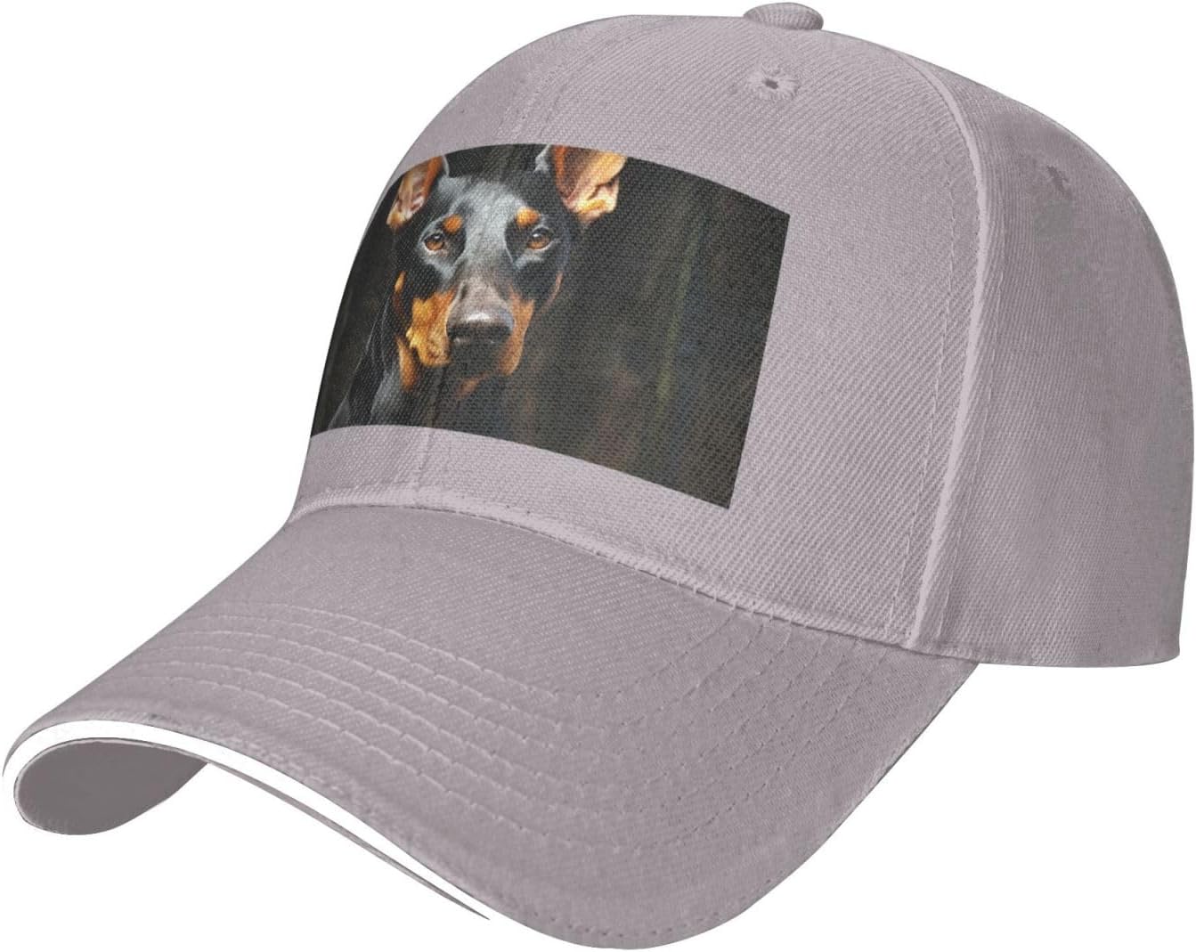 

Doberman Print Baseball Cap Adjustable Polyester Casual Outdoor Golf Dad Hat Unisex One Size