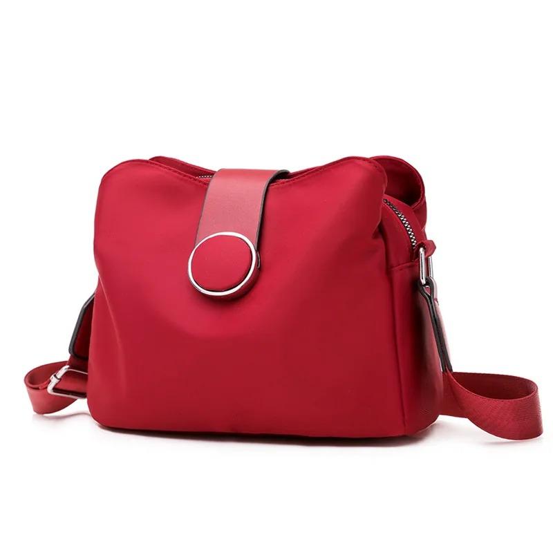 Bolso de hombro informal de nailon para mujer, bandolera impermeable a la moda, bandolera pequeña ligera de viaje, bolso de compras para mujer