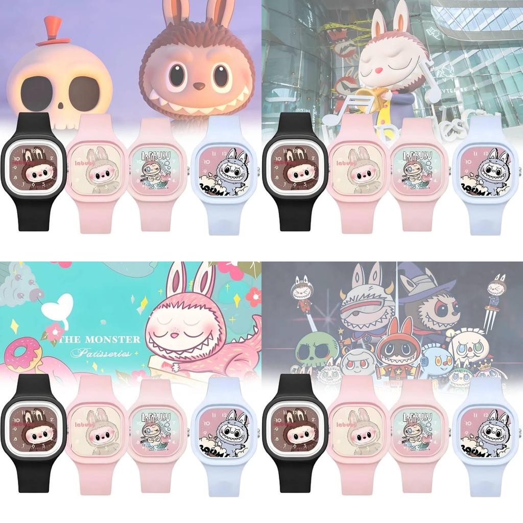 Trendy Dětské hodinky s kresleným motivem Bubble Mart Vysoce kvalitní měkký silikonový řemínek
