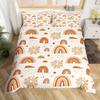 Cartoon Rainbow Sun Bedding Set For Girls Kids Bedroom Decor Comforter Cover Kawaii Art Duvet Cover Polyester Comforter Cover