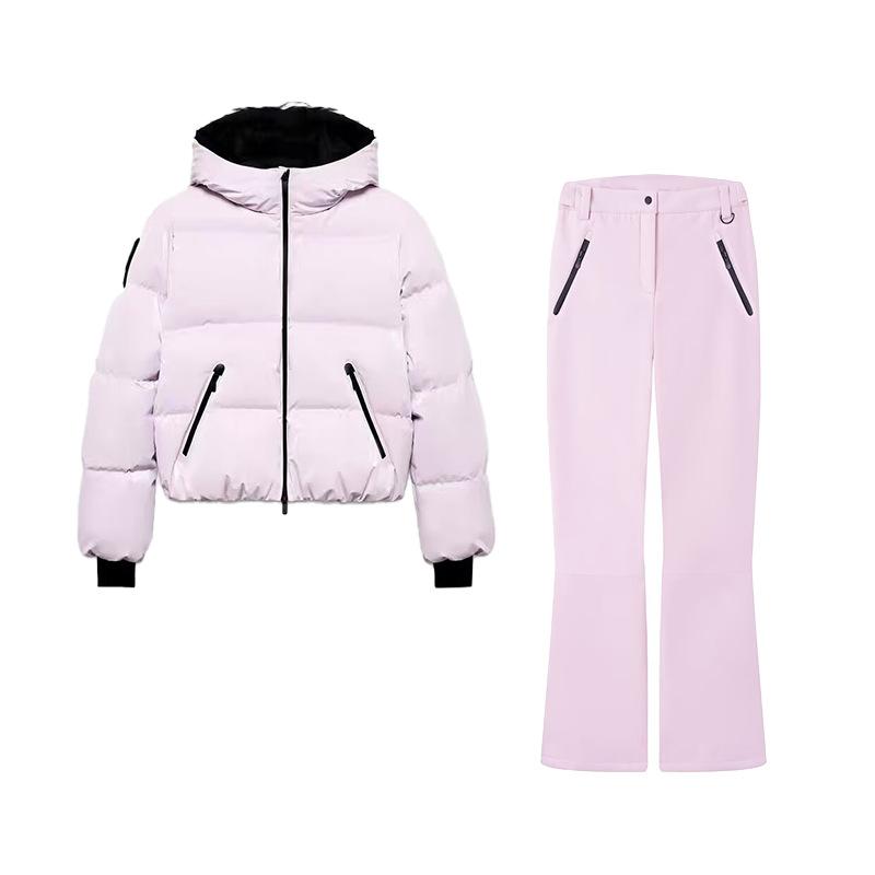European and American style, French style, women's clothing, fashionable versatile warm ski series suit women 8073038