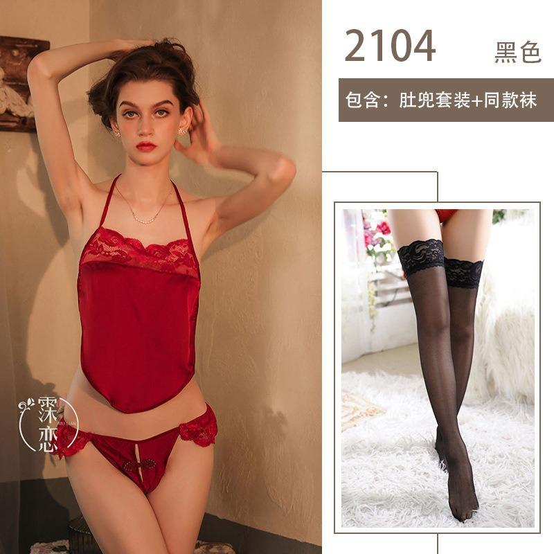 Vintage belly pocket sexy underwear lace transparent erotic underwear belly pocket large size uniform suit sexy