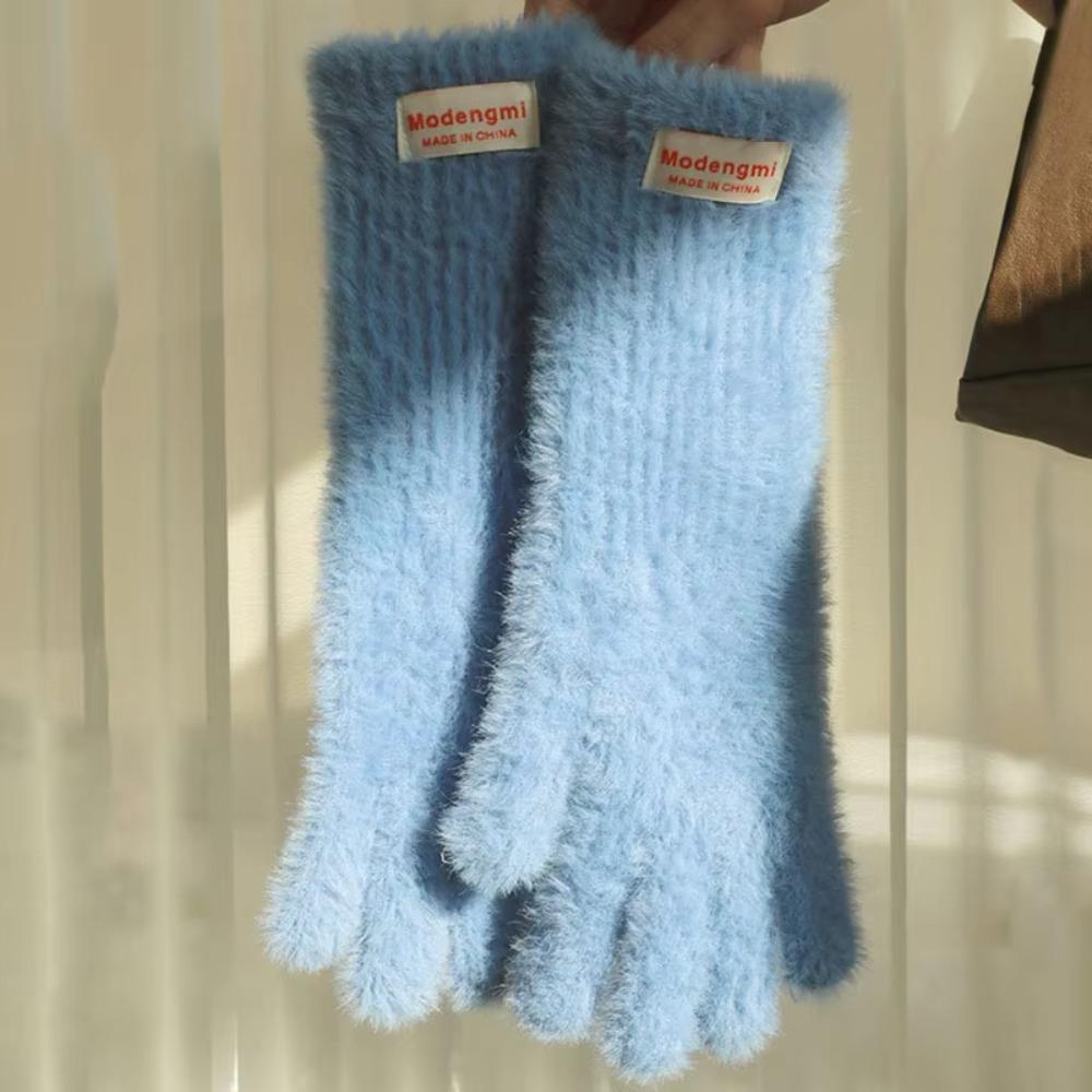 

Warm Winter Plush Gloves Mink Fleece Velvet Mittens Korean Touch Screen Gloves Winter Accessories