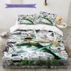 Roronoa Zoro Pattern Bedding Quilt Set Quilt Cover Pillowcase Home Birthday Gift(1 * Duvet Cover + 2 * Pillowcase, Without Core)