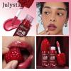 Julystar Himbeer Lippen-Gloss 8ml Feuchtigkeitsspendender Hochglanz Lippen-Glanz Nicht Klebrig Feuchtigkeitsspendend Langanhaltender Glänzender Beeren-Duft Lippen-Make-up für Frauen