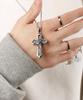 Shoveoff Svn-2002 Crown Cubic Cross Pendant Necklace