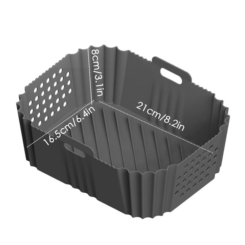Reusable Liners For Air Fryer Basket Foldable Basket Air Fryer Pot Silicone Baking Pan Food Grade Replaces Flammable Parchment