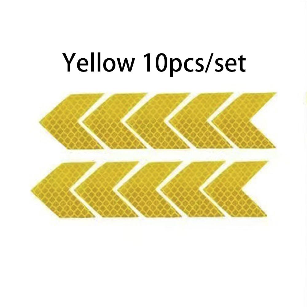 

10Pcs 4.5*4cm Car Night Reflective Stickers,Safety Warning Tape,Blue/Red/White/Yellow/Fluorescence Green Car Decoration Stickers