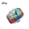 3Pcs Divided Travel Medicine Case Lovely Colored Small Pill Container  Cabinet